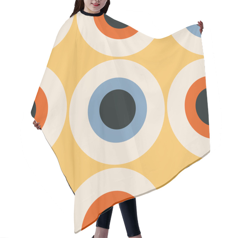 Personality  Trendy Minimalist Seamless Pattern With Abstract Creative Geometric Composition Hair Cutting Cape