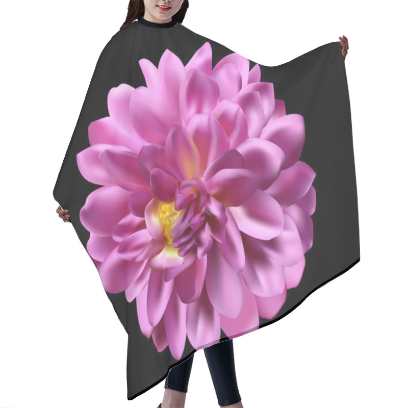 Personality  Big Pink Flower Hair Cutting Cape