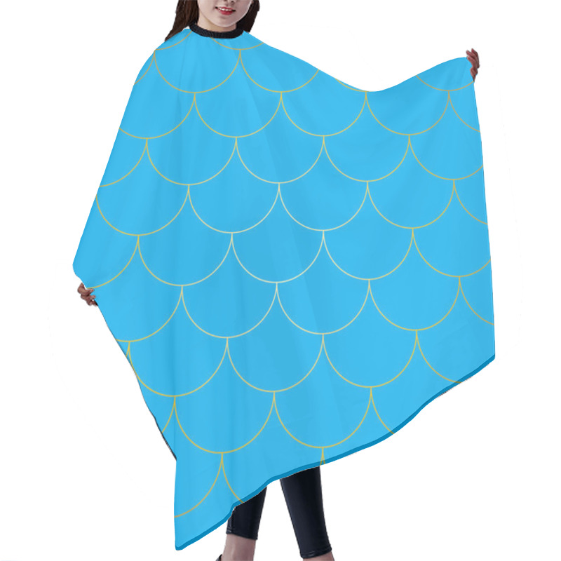 Personality  Mermaid Scales. Fish Squama. Scale Pattern. Hair Cutting Cape