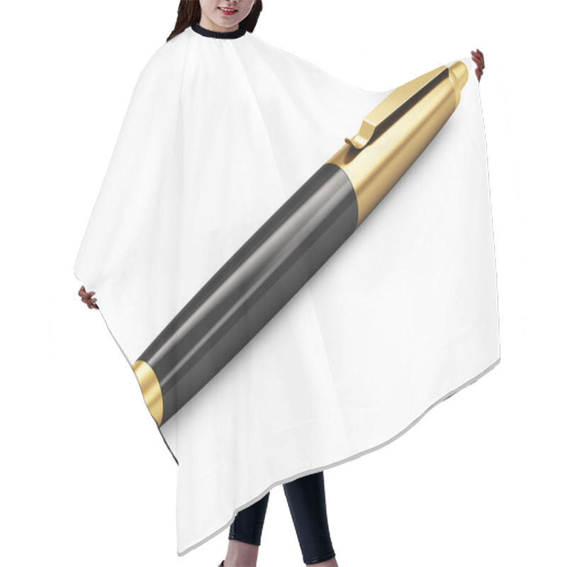 Personality  Gold Ballpoint Pen Hair Cutting Cape