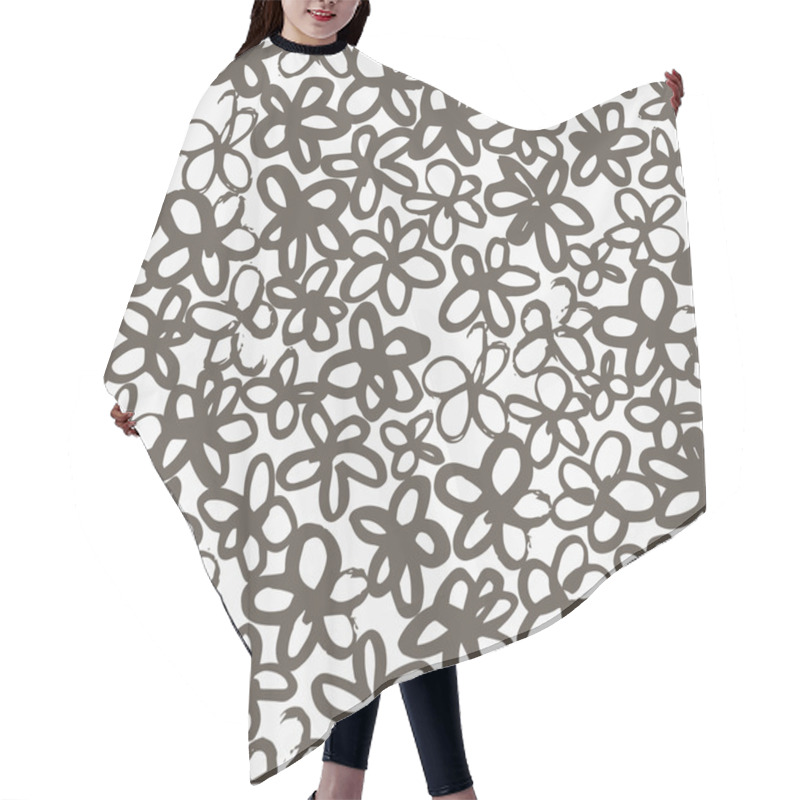 Personality  Seamless Floral Pattern Hair Cutting Cape