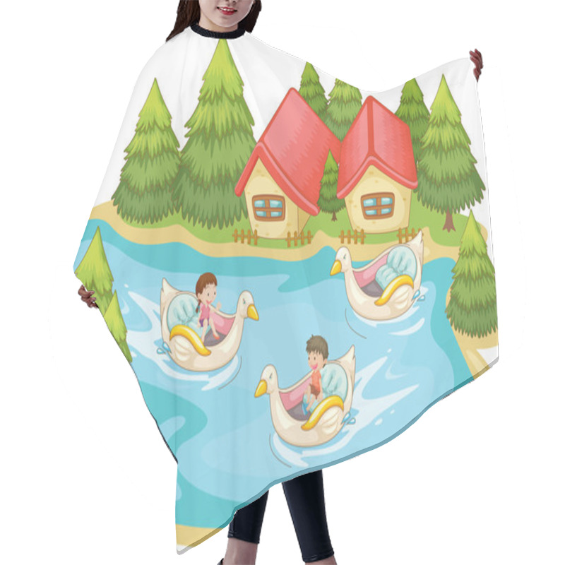 Personality  Kids In The Lake Hair Cutting Cape