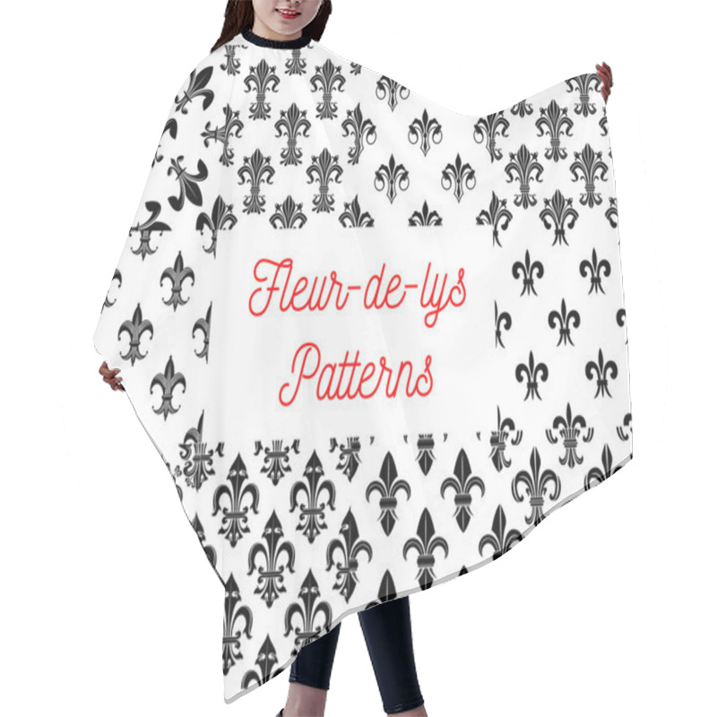 Personality  Royal French Lily Fleur-de-lys Seamless Patterns Hair Cutting Cape