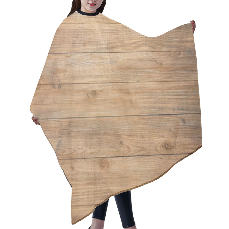 Personality  Brown Wood Texture, Dark Wooden Abstract Background. Hair Cutting Cape