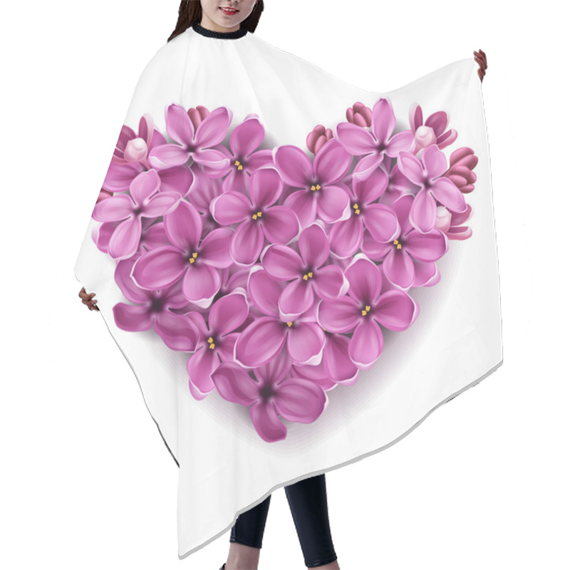 Personality  Heart From Flowers Of A Lilac. Hair Cutting Cape