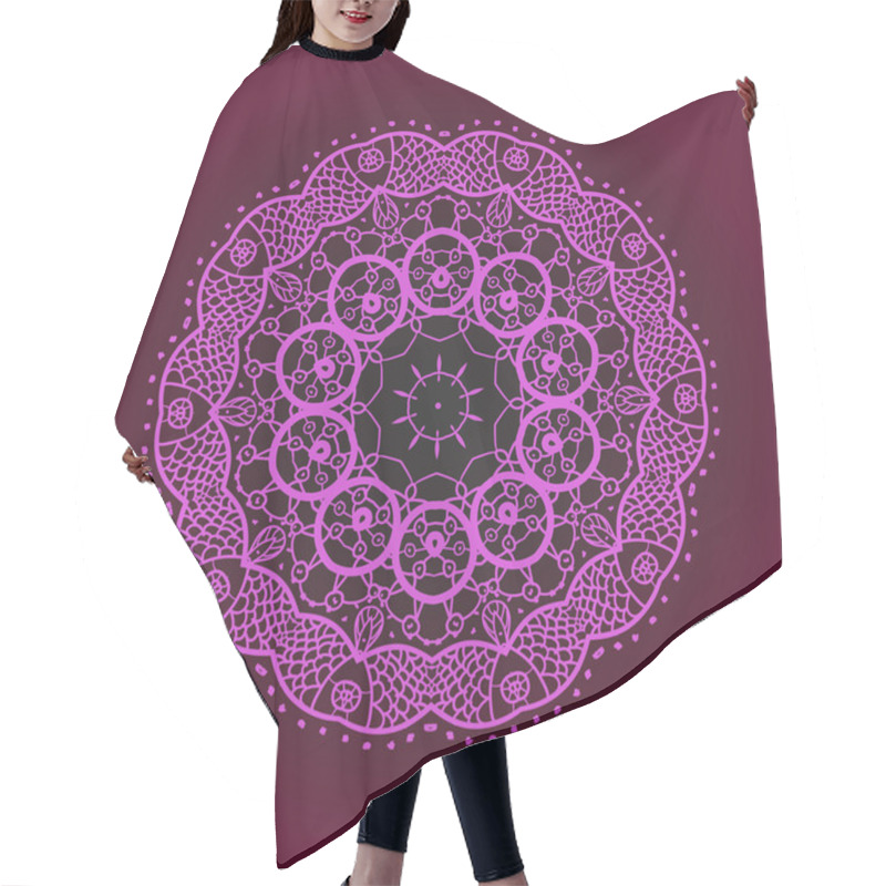 Personality  Oriental Mandala Motif Hair Cutting Cape