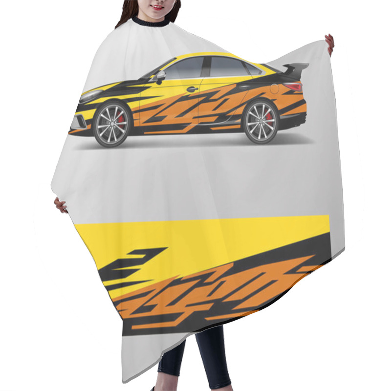 Personality  Modern Racing Car Wrap Strip For Racing Sport Car Design. Hair Cutting Cape