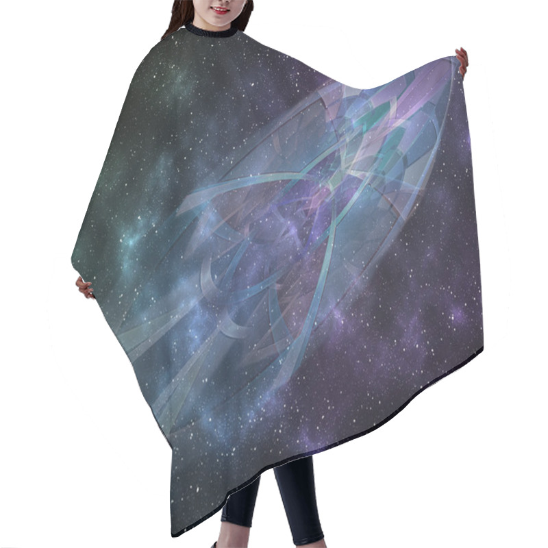 Personality  Abstract Cosmic Cloud,   Stars Of A Planet And Galaxy.  Fantasy  Hair Cutting Cape