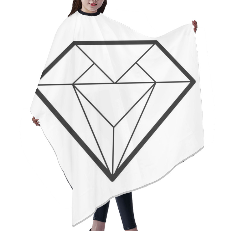 Personality  Simple Diamond Icon Hair Cutting Cape