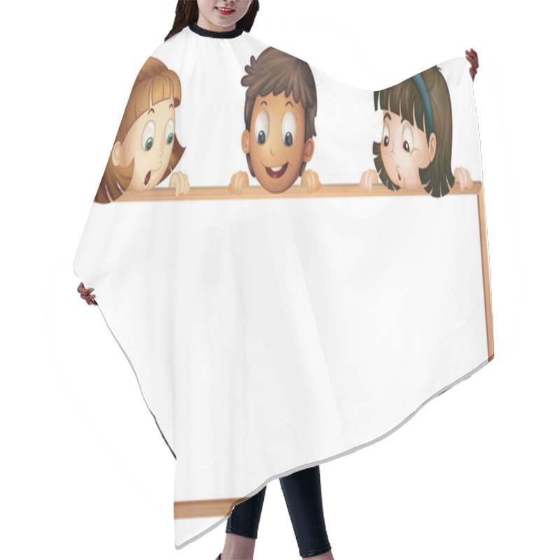 Personality  Kids Showing Board Hair Cutting Cape