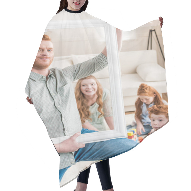 Personality  Happy Redhead Family   Hair Cutting Cape