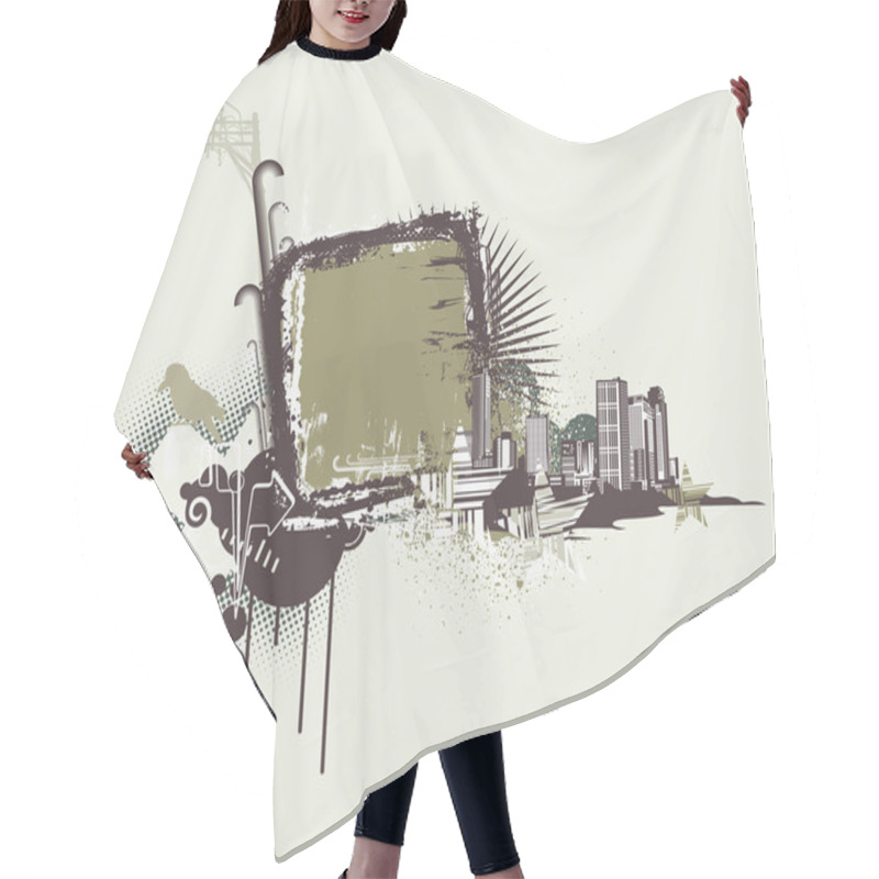 Personality  Urban Frame Hair Cutting Cape