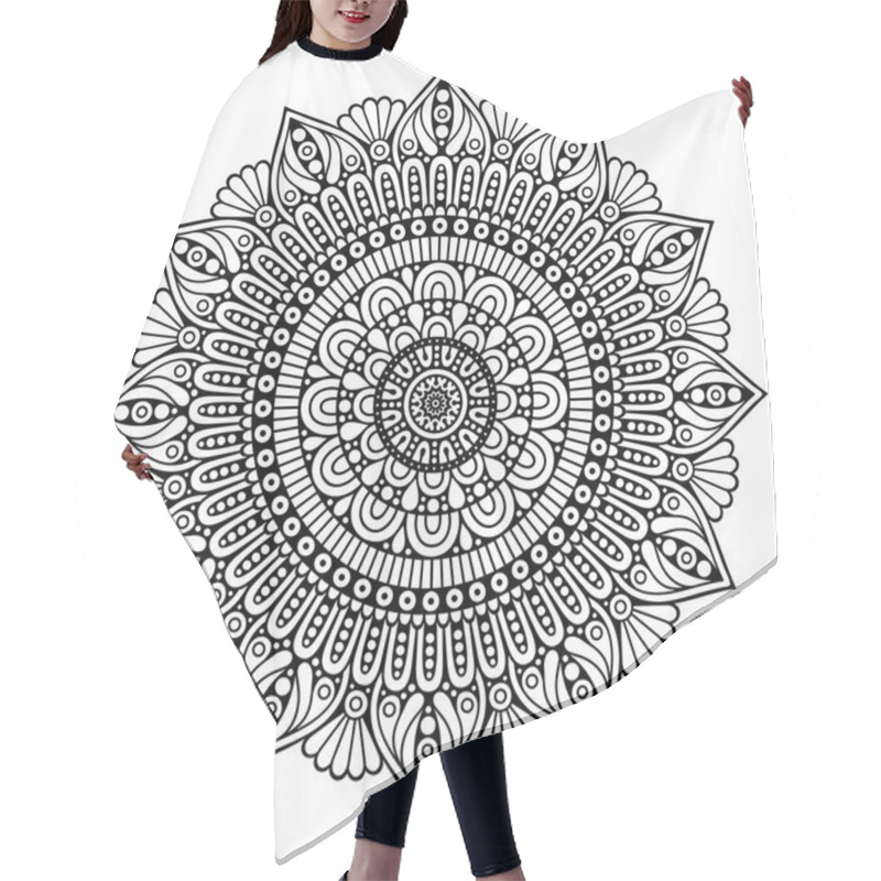 Personality  Vector Indian Mandala Hair Cutting Cape