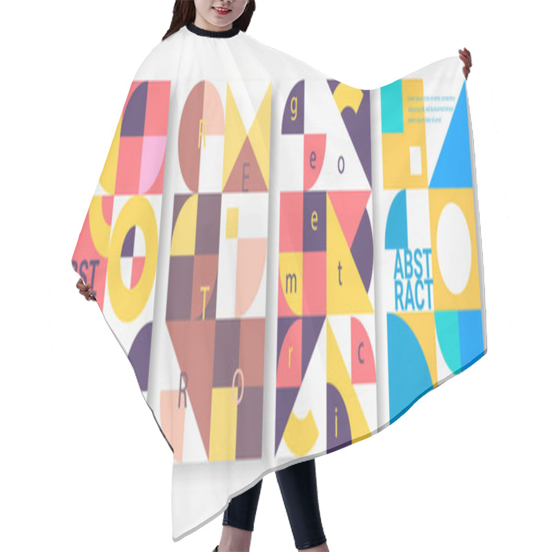 Personality  Retro Geometric Covers Hair Cutting Cape