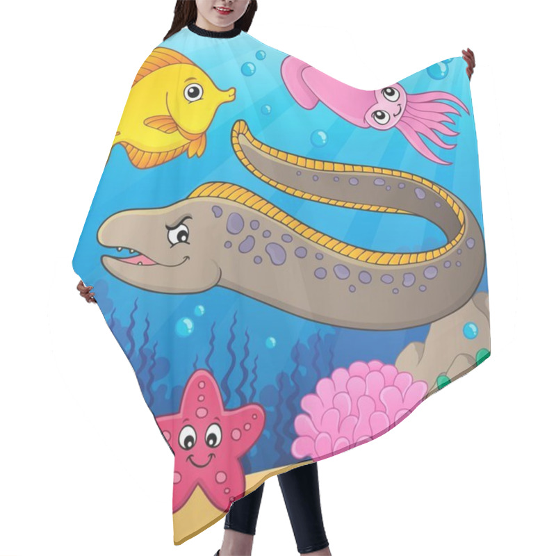 Personality  Sea Life Theme Image 2 - Eps10 Vector Illustration. Hair Cutting Cape