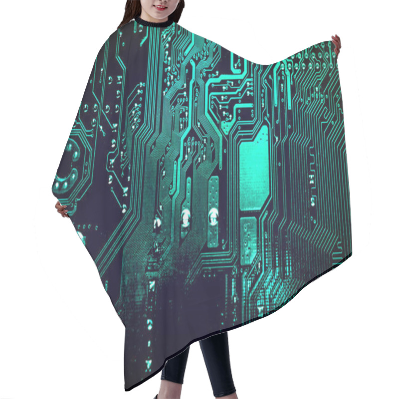 Personality  Circuit Board. Electronic Computer Hardware Technology. Motherboard Digital Chip. Tech Science Background. Integrated Communication Processor. Information Engineering Component. Hair Cutting Cape