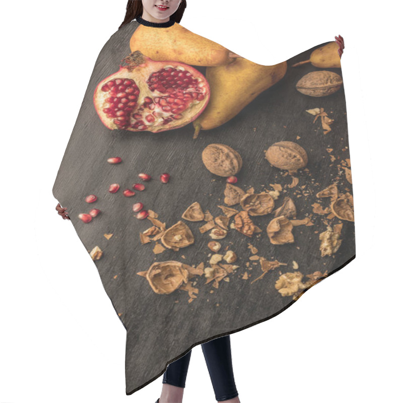 Personality  Organic Fruits And Walnuts Hair Cutting Cape