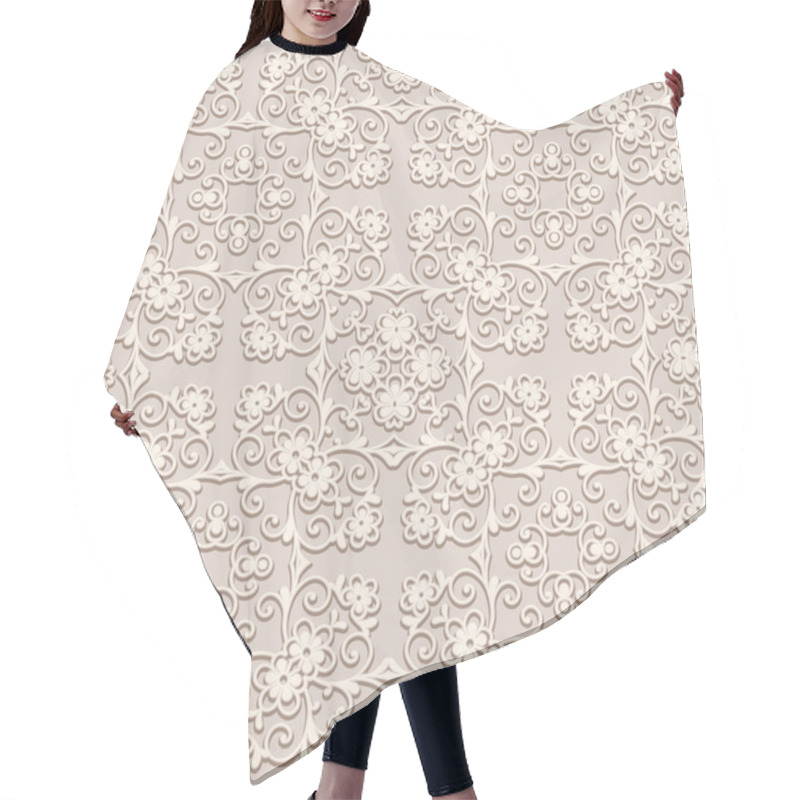 Personality  Beige Pattern Hair Cutting Cape