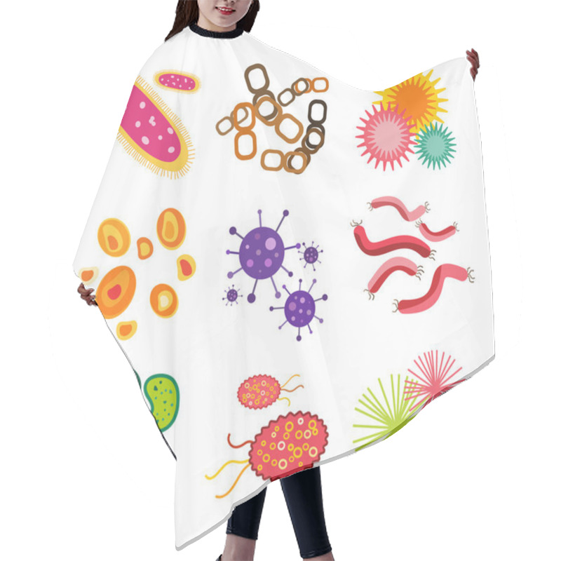 Personality  Bacteria Virus Vector Icon Hair Cutting Cape