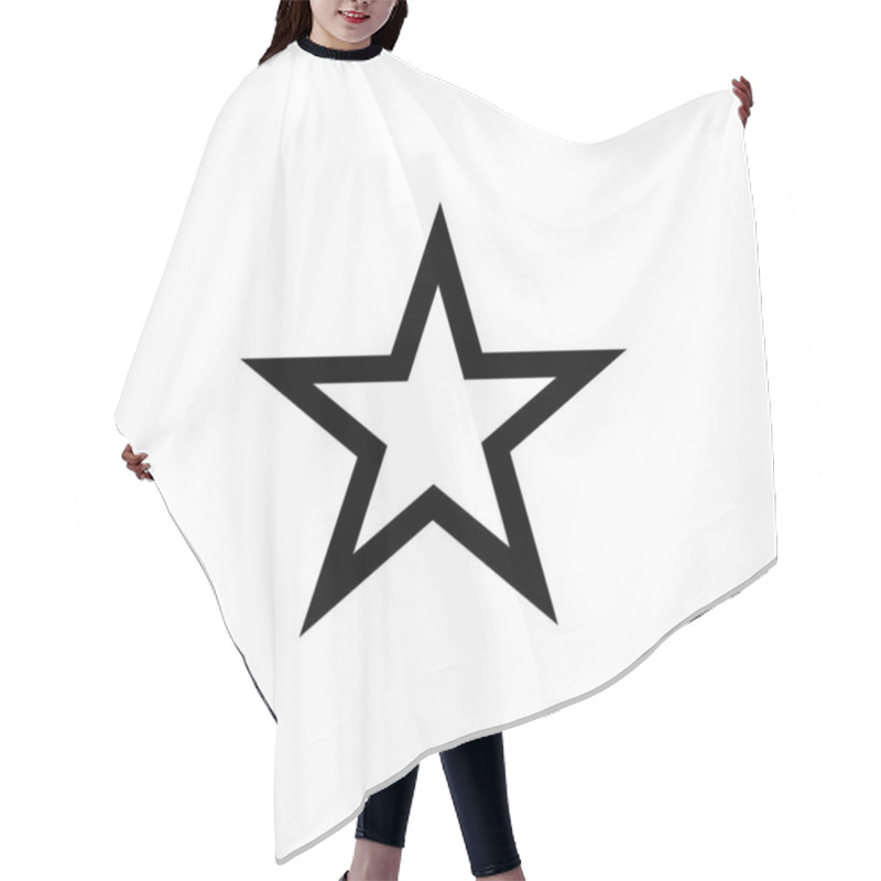 Personality  Star Icon Vector Illustration Hair Cutting Cape