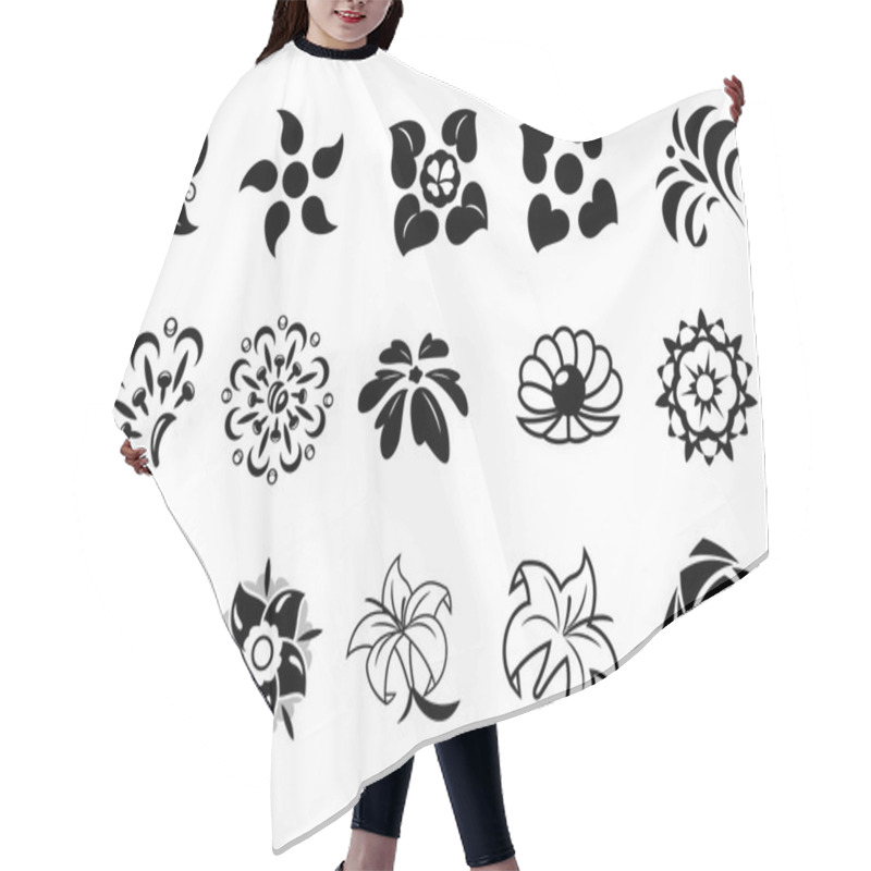 Personality  Abstract Fantasy Flowers Set 2 Hair Cutting Cape