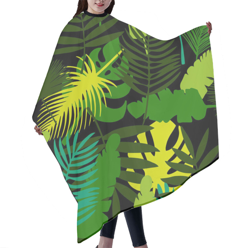 Personality  Tropical Leaves, Exotic Pattern, Seamless Background Hair Cutting Cape