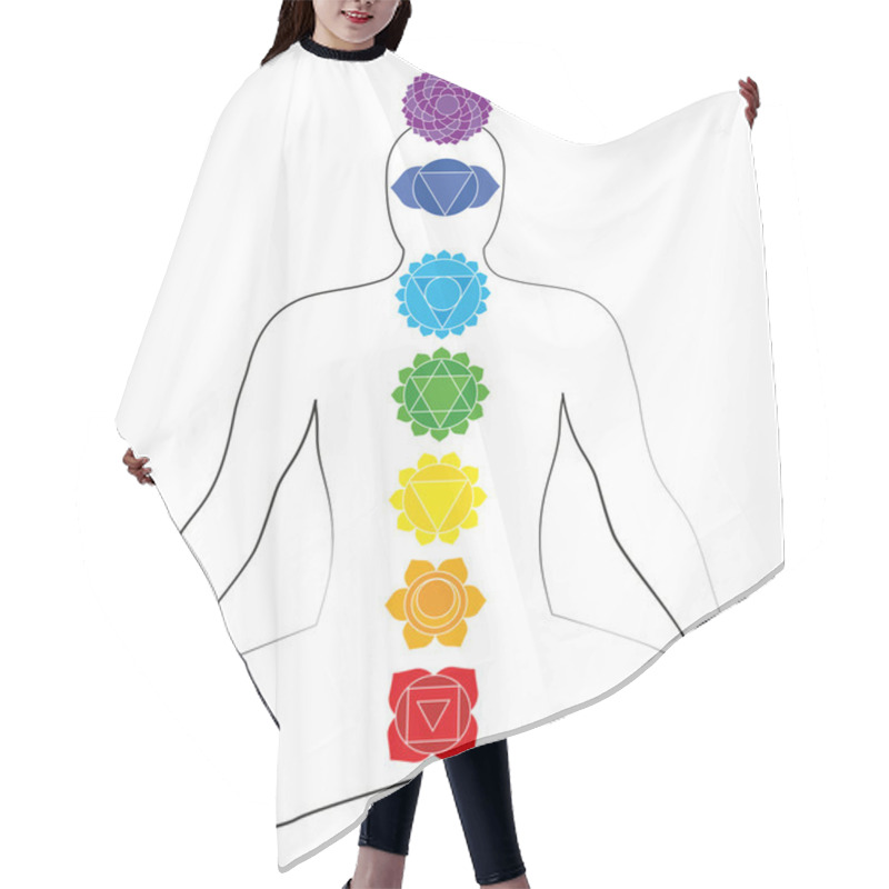 Personality  Chakras Icons Hair Cutting Cape