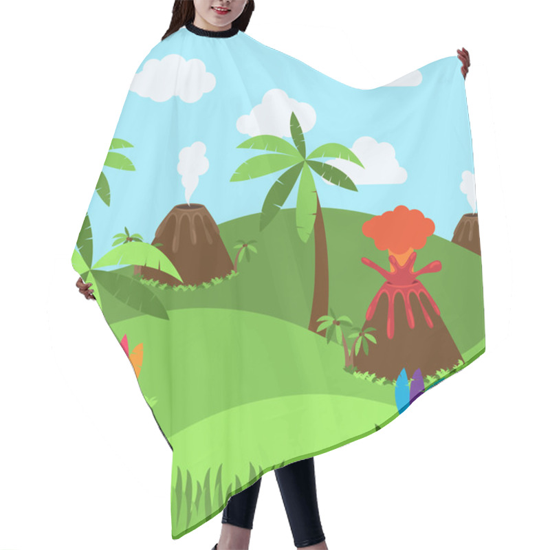 Personality  Dinosaur Or Prehistoric Background In Vector Format Hair Cutting Cape