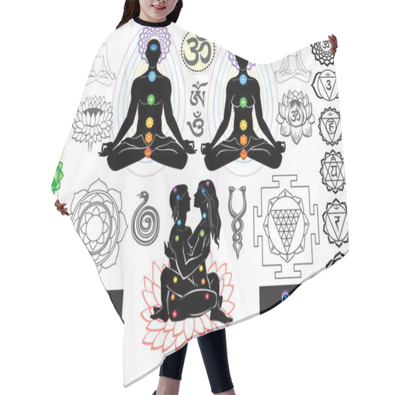 Personality  Chakras And Esoteric Symbols Hair Cutting Cape