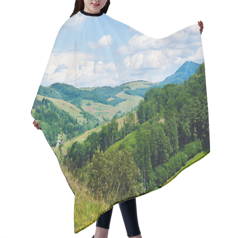 Personality  Beautiful Blue Sky And Rock High Up In Carpathian Mountains Hair Cutting Cape