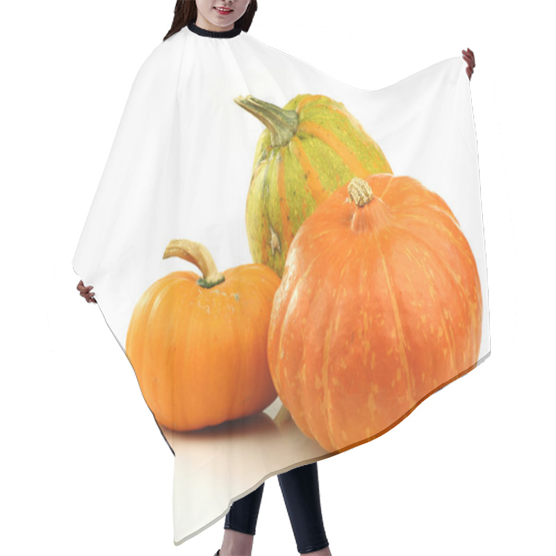 Personality  Orange And Striped Ornamental Pumpkins Hair Cutting Cape