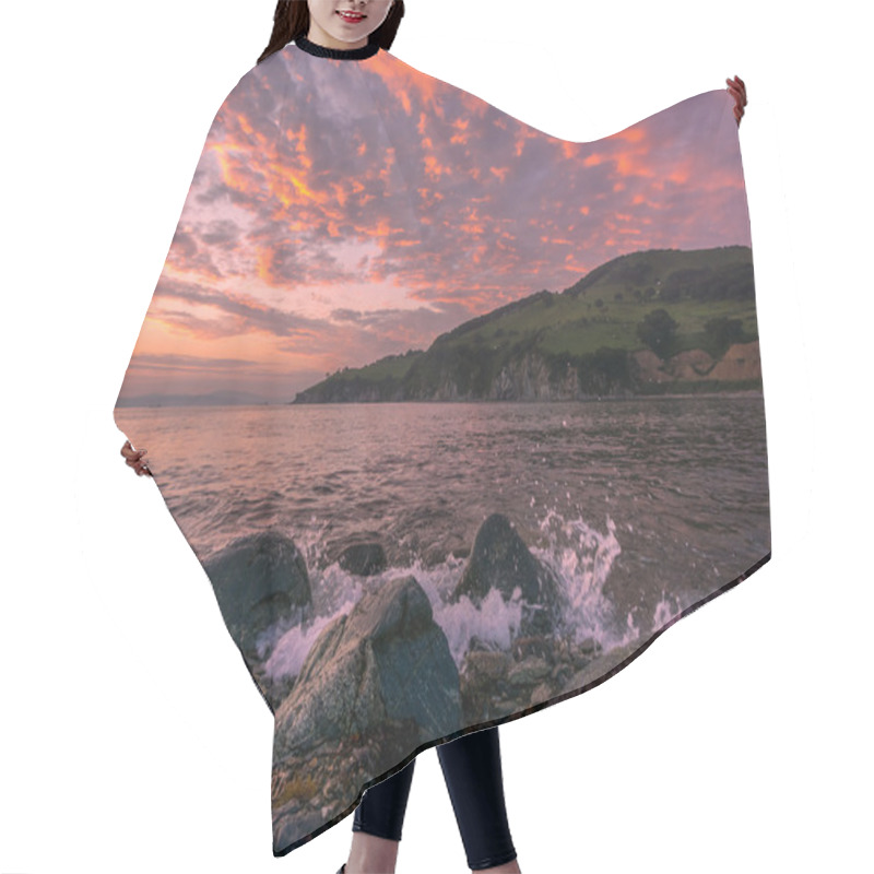 Personality  Japanese Sea And Cliffs Hair Cutting Cape