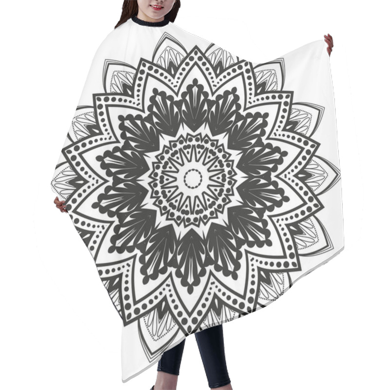 Personality  Vector Flower Mandala Hair Cutting Cape