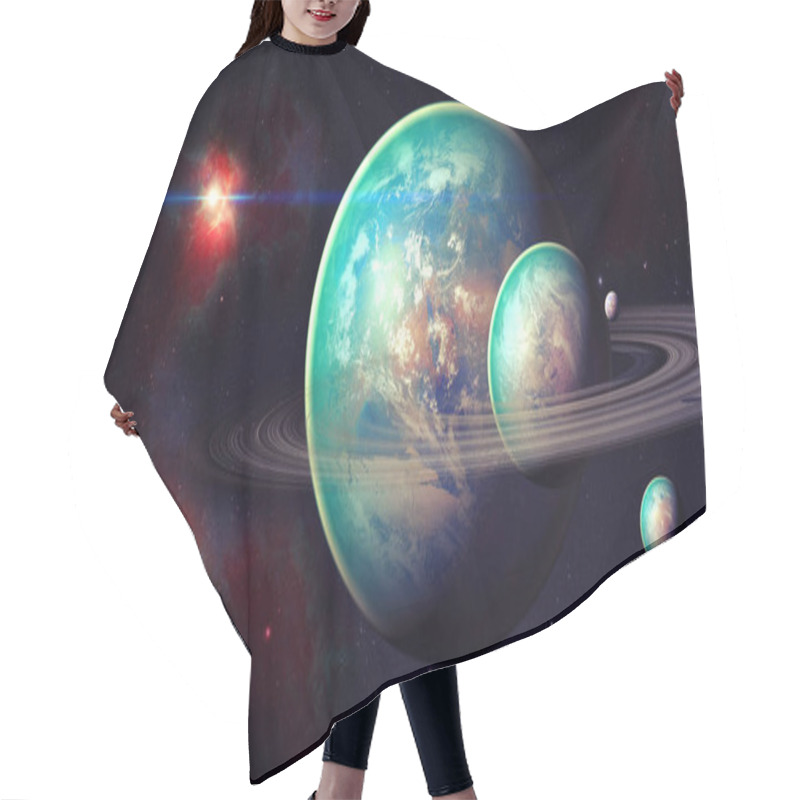 Personality  Space Planets. Elements Of This Image Furnished By NASA Hair Cutting Cape