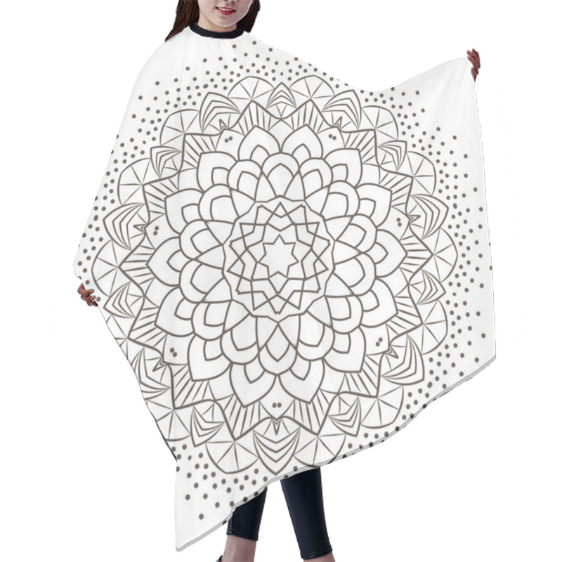 Personality  Ethnic Fractal Mandala Hair Cutting Cape