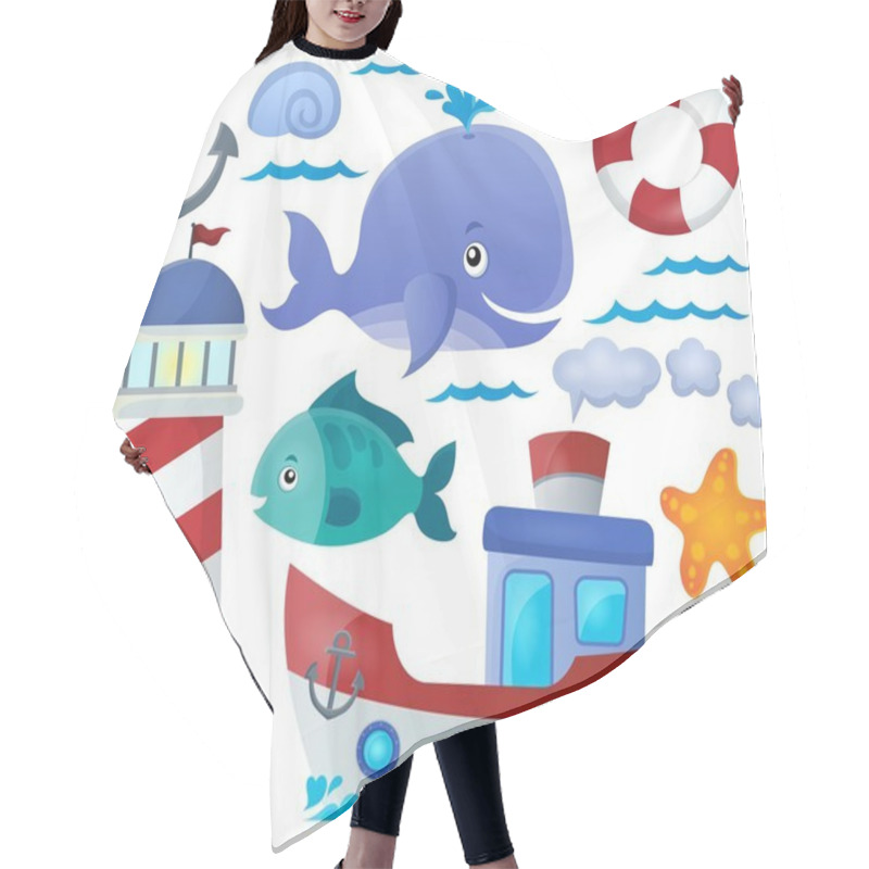 Personality  Ocean Theme Collection 1 Hair Cutting Cape