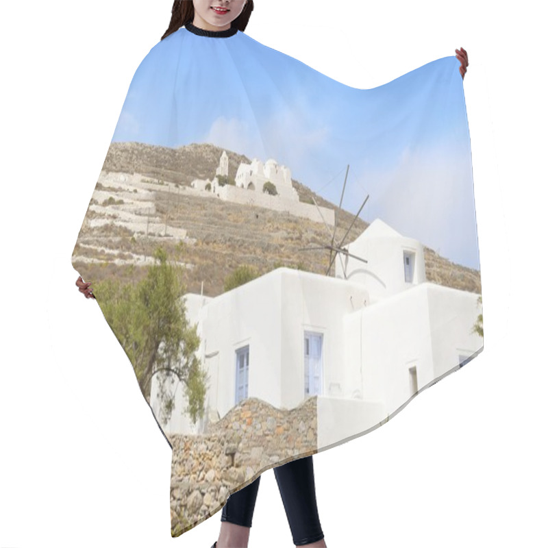 Personality  Windmill In Folegandros Hair Cutting Cape