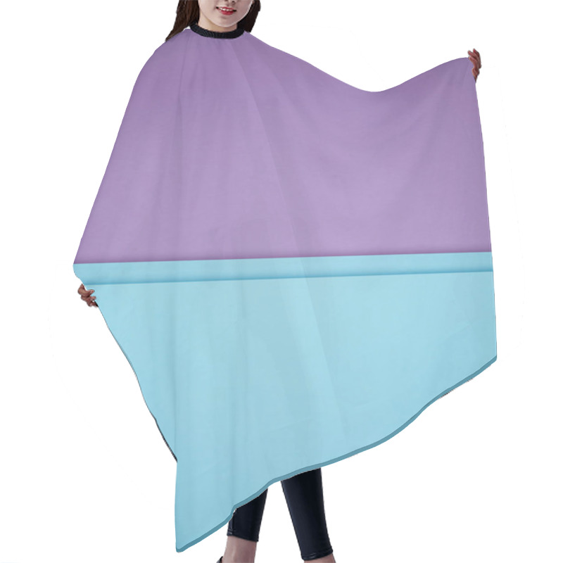 Personality  Beautiful Bright Blue And Purple Geometric Paper Background Hair Cutting Cape