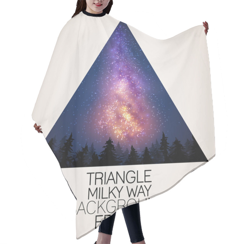 Personality  Milky Way Triangle Background Hair Cutting Cape