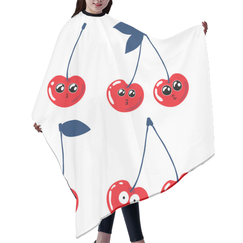 Personality  Set Of Funny Cherries Hair Cutting Cape