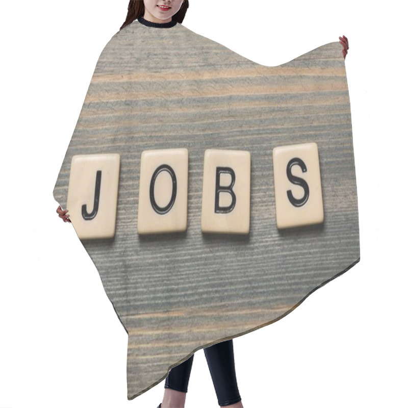 Personality  Word Jobs Made Of Cubes Hair Cutting Cape