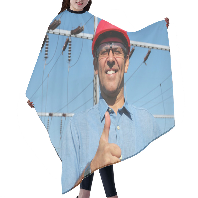 Personality  Electrical Utility Worker Hair Cutting Cape