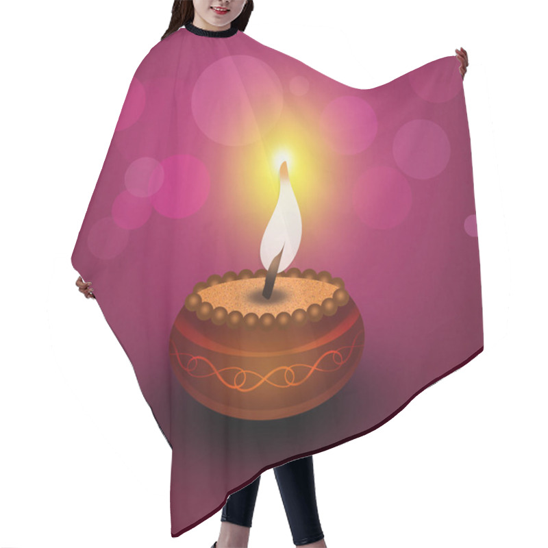 Personality  Illustration Of Candle Hair Cutting Cape