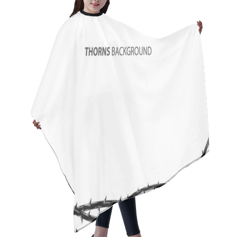 Personality  Abstract Blackthorn Horror With Thorns Background Hair Cutting Cape