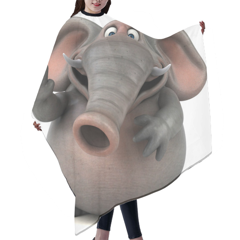 Personality  Funny Cartoon Elephant Hair Cutting Cape