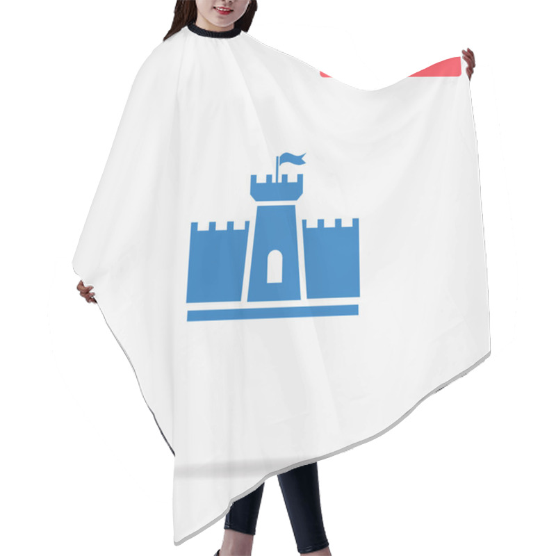 Personality  Castle icon. Vector concept illustration for design. hair cutting cape