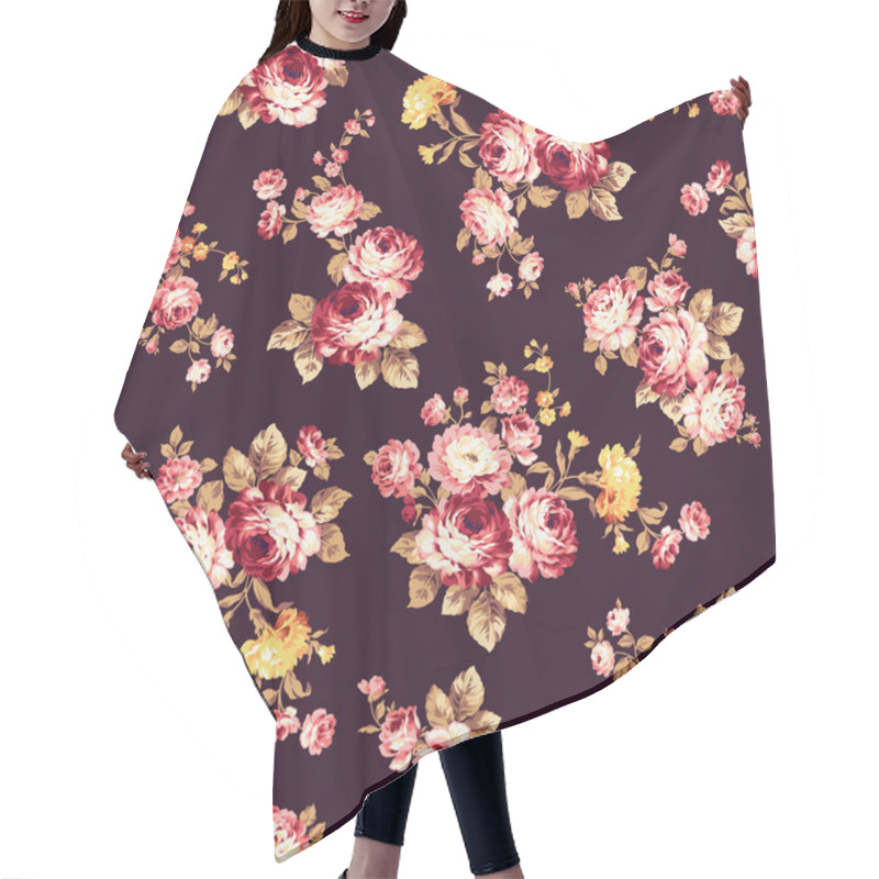 Personality  Rose Flower Pattern, Hair Cutting Cape