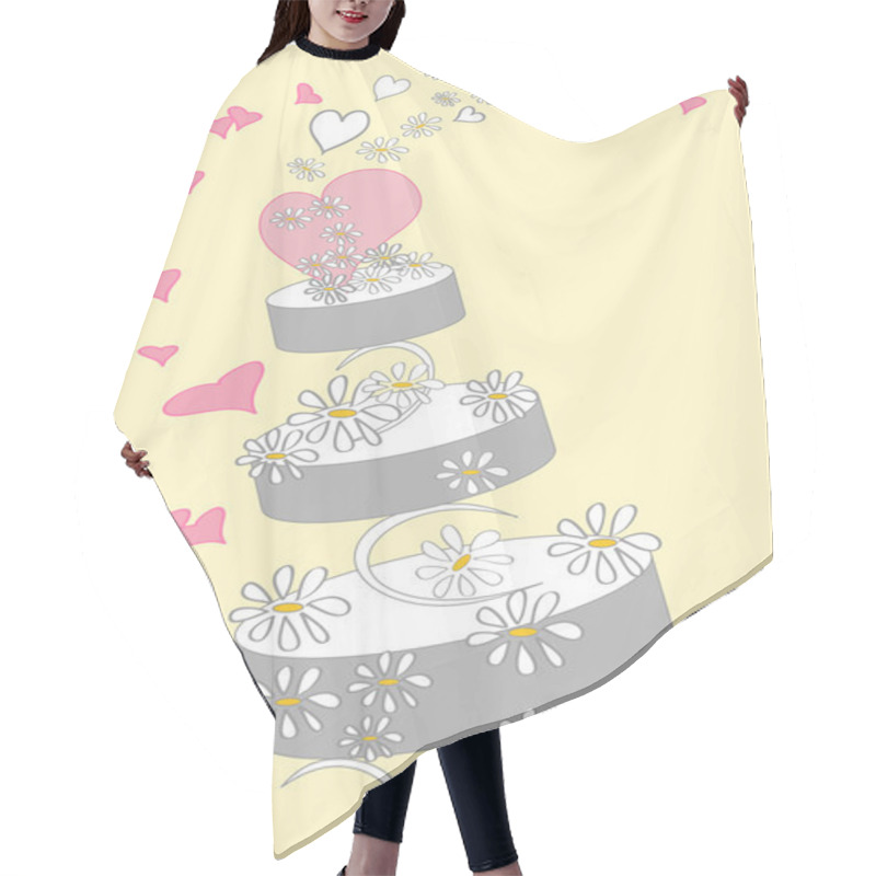 Personality  Wedding Cake Hair Cutting Cape