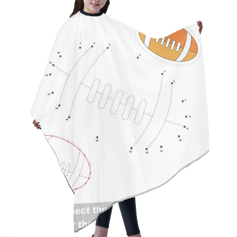 Personality  Vector Numbers Game For Kid Education. Hair Cutting Cape