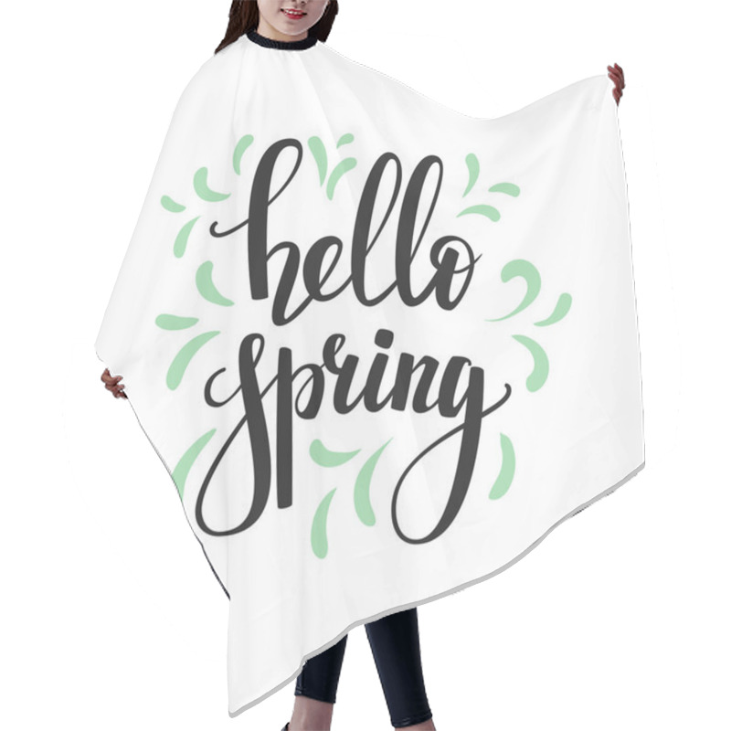 Personality  Hello Spring Lettering Hair Cutting Cape